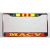 MACV With Vietnam Ribbon Metal License Plate Frame Licensed Military Apparel Patriotic Products Gifts For Veterans Families And Retired VetFriends.com