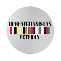 Iraq & Afghanistan Veteran Sandstone Coaster Licensed Military Apparel Patriotic Products Gifts For Veterans Families And Retired VetFriends.com