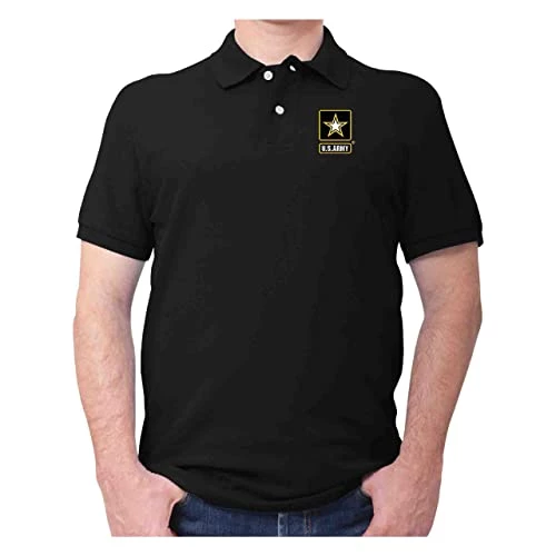 VetFriends.com US Army Polo Shirt Embroidered Short Sleeve Three Button Polo Shirt 1 VetFriends.com US Army Polo Shirt Embroidered Short Sleeve Three Button Polo Shirt