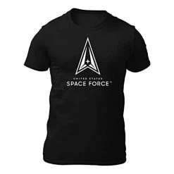 United States Space Force Short Sleeve T-Shirt -Black, Officially Licensed By The USSF, Semper Supra, Always Above