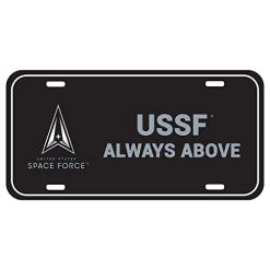 U.S. Space Force License Plate - Always Above | Durable Metal Frame |Semper Supra