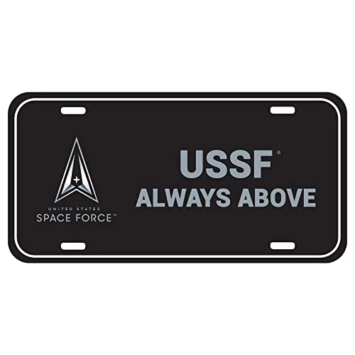 U.S. Space Force License Plate - Always Above | Durable Metal Frame |Semper Supra -Bruce Store 31EY405cM7L