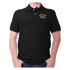 Desert Storm Veteran Polo Shirt - Embroidered With Service Ribbons & Text