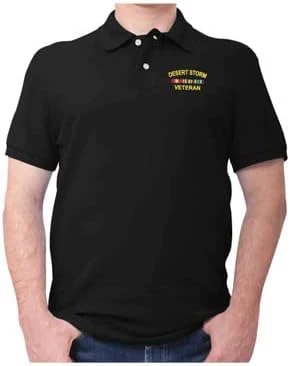 Desert Storm Veteran Polo Shirt - Embroidered With Service Ribbons & Text 6 Desert Storm Veteran Polo Shirt - Embroidered With Service Ribbons & Text - Image 6