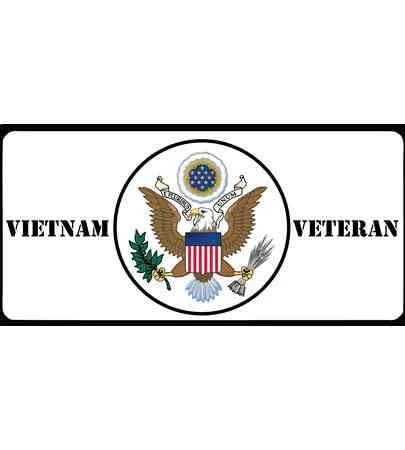 Vietnam Veteran With Seal License Plate Licensed Military Apparel Patriotic Products Gifts For Veterans Families And Retired VetFriends.com -Bruce Store 31Z8ttrdN4L