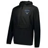 VetFriends.com USAF Veteran Packable Pullover Jacket - Embroidered, Water Resistant, Black, Unisex