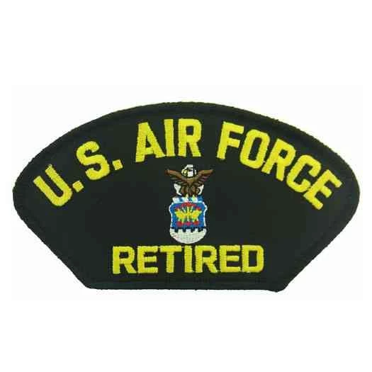 U.S. Air Force Retired Patch Licensed Military Apparel Patriotic Products Gifts For Veterans Families And Retired VetFriends.com 1 U.S. Air Force Retired Patch Licensed Military Apparel Patriotic Products Gifts For Veterans Families And Retired VetFriends.com