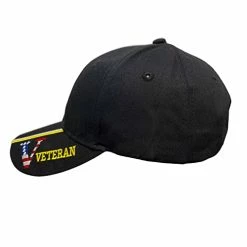 VetFriends.com Vietnam Veteran Hat Embroidered Flag On V Veteran Black Adjustable Fit Hat Military Apparel Veterans -Bruce Store 31iGYZTWJPL 1