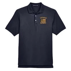 Officially Licensed US Army Collared Veteran Flag Polo Shirt | US Military Infantry Armor Licensed Shirt For Men And Women