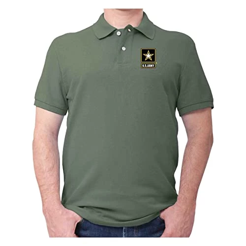VetFriends.com US Army Polo Shirt Embroidered Short Sleeve Three Button Polo Shirt 1 VetFriends.com US Army Polo Shirt Embroidered Short Sleeve Three Button Polo Shirt