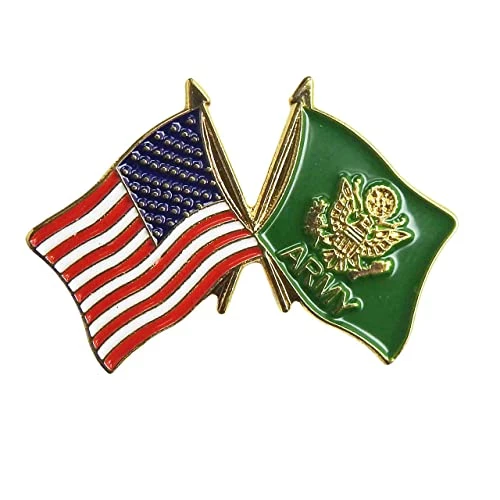 VetFriends.com Hat/Lapel Pin With American And US Army Crossed Flags 1 VetFriends.com Hat/Lapel Pin With American And US Army Crossed Flags