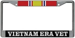 Vietnam Era Veteran National Defense Ribbon Metal License Plate Frame (Chrome) -Bruce Store 414k8LLFctL. AC 1