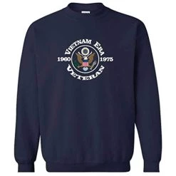 Vietnam Era Veteran Crewneck Sweatshirt - 1960-1975 With Eagle Insignia