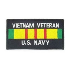 Vietnam Veteran Navy Patch Licensed Military Apparel Patriotic Products Gifts For Veterans Families And Retired VetFriends.com