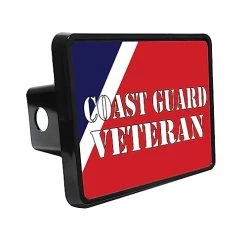 Coast Guard Veteran Tow Hitch Cover Licensed Military Apparel Patriotic Products Gifts For Veterans Families And Retired VetFriends.com
