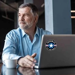 US Air Force Veteran Roundel And Star Circle Bumper Sticker - Officially Licensed Quantity Of (2) -Bruce Store 416fqzhIWjL