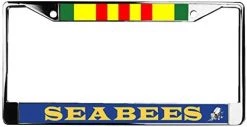 Navy Seabees Vietnam Ribbon License Plate Frame (Black) -Bruce Store 41773 UQPtL. AC