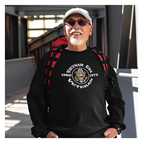 Vietnam Era Veteran Crewneck Sweatshirt - 1960-1975 With Eagle Insignia 3 Vietnam Era Veteran Crewneck Sweatshirt - 1960-1975 With Eagle Insignia - Image 3