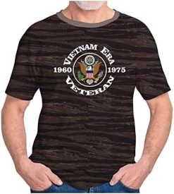 VetFriends.com Vietnam Era Veteran Short Sleeve T-Shirt - Tiger Stripe Camo Print -Bruce Store 419bW1wG2XL. AC 1