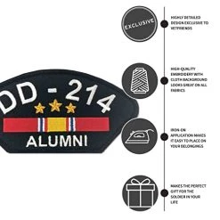DD 214 Alumni National Service Ribbon Patch | Military Candidates & Veterans Full Color With Stars -Bruce Store 419kvlJnh6L
