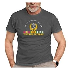 VetFriends.com Vietnam Veteran T Shirt All Gave Some 58,479 Gave All With Three Soldiers Statue & Service Ribbon