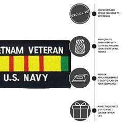 Vietnam Veteran Navy Patch Licensed Military Apparel Patriotic Products Gifts For Veterans Families And Retired VetFriends.com -Bruce Store 41ADYH6qBvL