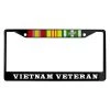 Vietnam Veteran 3 Ribbons Powder Coated Metal License Plate Frame