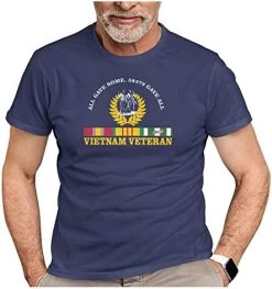 VetFriends.com Vietnam Veteran T Shirt All Gave Some 58,479 Gave All With Three Soldiers Statue & Service Ribbon -Bruce Store 41E5eGFPvYL. AC 4