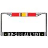VetFriends.com US Veteran License Plate Frame With DD-214 Alumni And National Service Ribbon (Chrome)