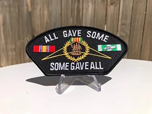 Vietnam Veteran All Gave Some, Some Gave All Embroidered Military Iron Or Sew On Patch 1 Vietnam Veteran All Gave Some, Some Gave All Embroidered Military Iron Or Sew On Patch