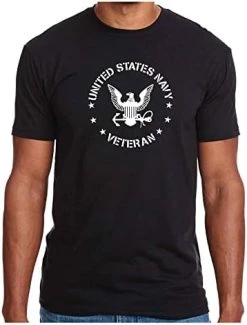 VetFriends.com US Navy Veteran Graphic T-Shirt Short Sleeve T With Eagle Emblem -Bruce Store 41HfUDp9i5L. AC