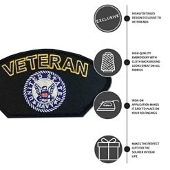Navy Veteran Patch With Blue Emblem Licensed Military Apparel Patriotic Products Gifts For Veterans Families And Retired VetFriends.com -Bruce Store 41Hl4T7o9GL