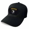 VetFriends.com 101st Airborne Division Hat Screaming Eagle Black Cap Adjustable