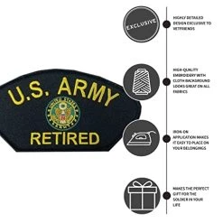 Army Veteran Patch With Eagle Emblem Graphic Licensed Military Apparel Patriotic Products Gifts For Veterans Families And Retired VetFriends.com -Bruce Store 41ICmpvIqhL