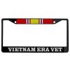 Vietnam Era Veteran National Defense Ribbon Metal License Plate Frame (Black)