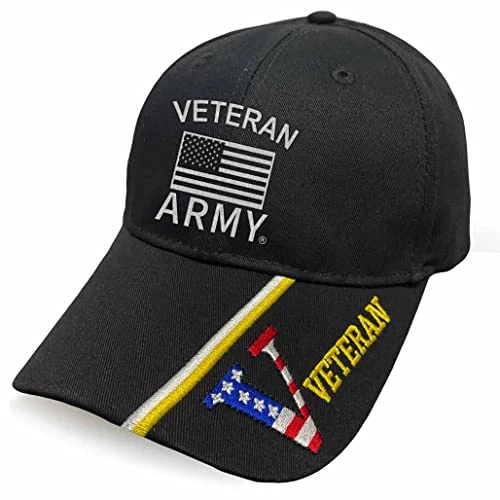 VetFriends.com Special Edition U.S. Army Veteran With Embroidered Flag On Black V Veteran Hat Licensed Military Apparel Patriotic 1 VetFriends.com Special Edition U.S. Army Veteran With Embroidered Flag On Black V Veteran Hat Licensed Military Apparel Patriotic