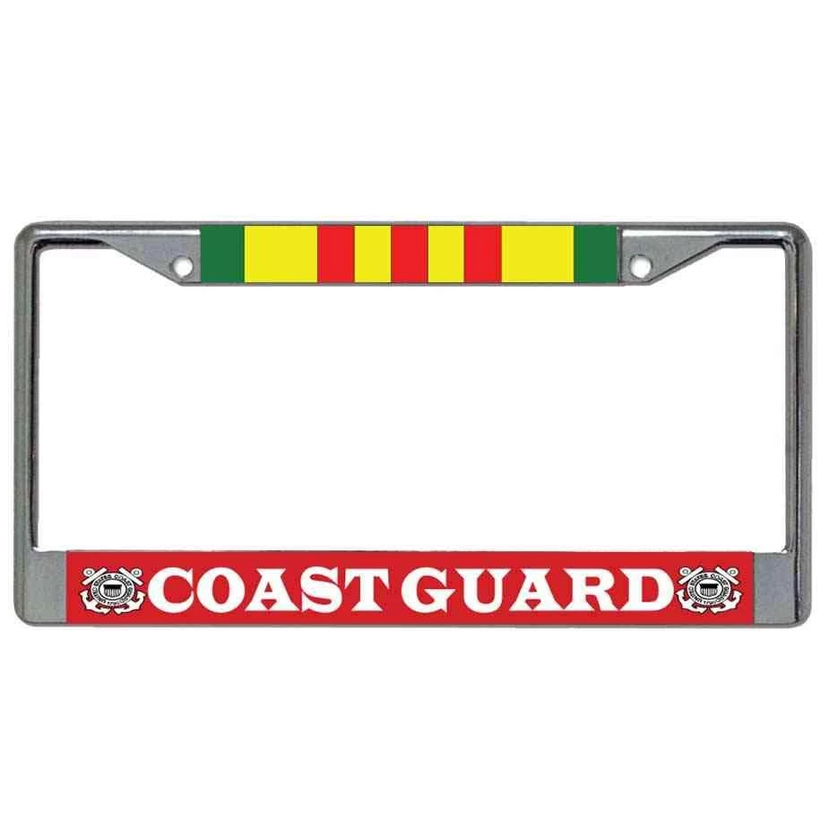 Coast Guard Vietnam Veteran Metal License Plate Frame Licensed Military Apparel Patriotic Products Gifts For Veterans Families And Retired VetFriends.com 1 Coast Guard Vietnam Veteran Metal License Plate Frame Licensed Military Apparel Patriotic Products Gifts For Veterans Families And Retired VetFriends.com
