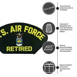 U.S. Air Force Retired Patch Licensed Military Apparel Patriotic Products Gifts For Veterans Families And Retired VetFriends.com 11 U.S. Air Force Retired Patch Licensed Military Apparel Patriotic Products Gifts For Veterans Families And Retired VetFriends.com -Bruce Store 41PVH1url6L