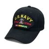 US Navy Vietnam Veteran Hat Service Ribbon Black Mens Military Ballcap VetFriends