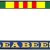Navy Seabees Vietnam Ribbon License Plate Frame (Chrome)