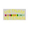 Vietnam Veteran 3 Ribbon Decal/Bumper Sticker - National Service, Vietnam War Service, Vietnam Campaign Medals