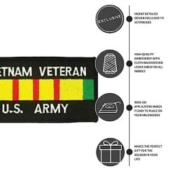 Vietnam Veteran Army Patch Licensed Military Apparel Patriotic Products Gifts For Veterans Families And Retired VetFriends.com 11 Vietnam Veteran Army Patch Licensed Military Apparel Patriotic Products Gifts For Veterans Families And Retired VetFriends.com -Bruce Store 41XMHEQlX6L