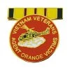 Vietnam Veterans - Agent Orange Victims - Huey & Service Ribbon Pin