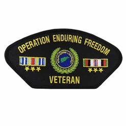 Operation Enduring Freedom Patch With Service Ribbons Licensed Military Apparel Patriotic Products Gifts For Veterans Families And Retired VetFriends.com