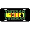 Vietnam Veteran Soldier And Service Ribbon License Plate Vietnam War Memorabilia With Huey And Soldier Graphic USA Made Vetfriends.com