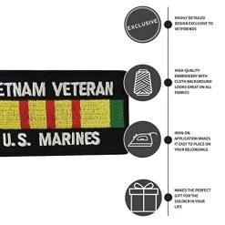 Vietnam Veteran USMC Patch Licensed Military Apparel Patriotic Products Gifts For Veterans Families And Retired VetFriends.com -Bruce Store 41dR9csID2L