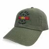 VetFriends.com US Veteran Hat DD-214 And National Service Ribbon Vintage OD Embroidered With Stars Multi