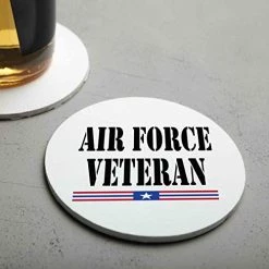 Air Force Veteran Sandstone Coaster Licensed Military Apparel Patriotic Products Gifts For Veterans Families And Retired VetFriends.com -Bruce Store 41eX3GWoMoL