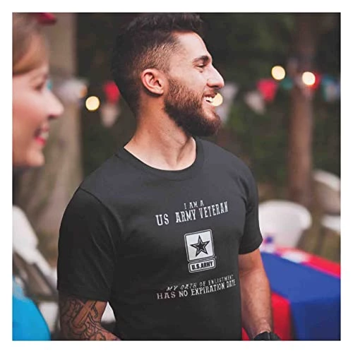 VetFriends.com US Army Veteran Shirt Black Short Sleeve With Star Logo And Oath Of Enlistment Graphic 4 VetFriends.com US Army Veteran Shirt Black Short Sleeve With Star Logo And Oath Of Enlistment Graphic - Image 4