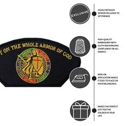Armor Of God Patch With Put On The Whole Armor Of God Text Licensed Military Apparel Patriotic Products Gifts For Veterans Families And Retired VetFriends.com -Bruce Store 41evefBtcmL